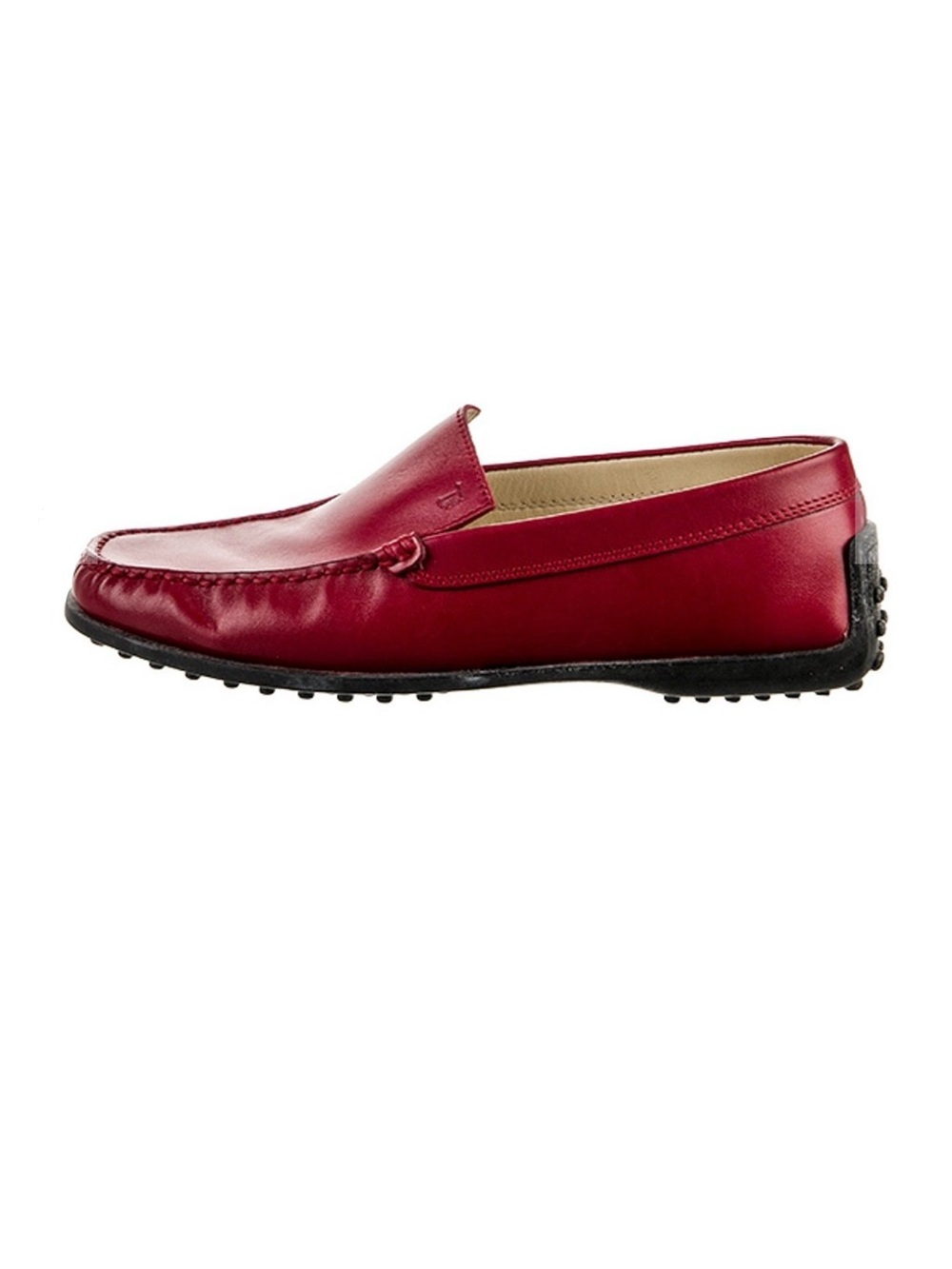 Tod's Women's Red Leather Driving Loafers